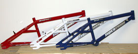 DEVO frames in red white and blue