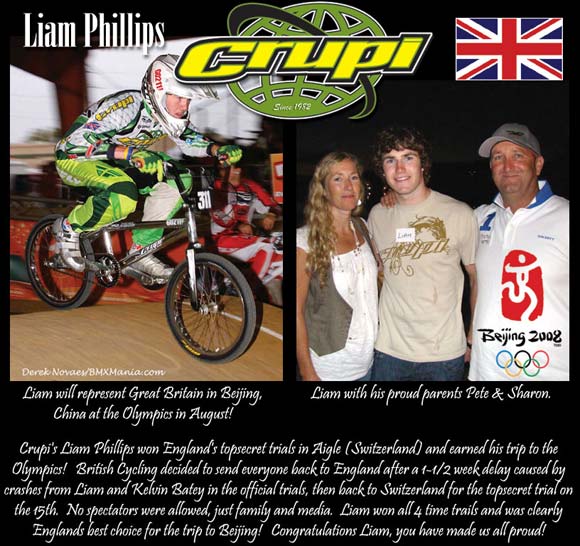 Crupi's Liam Phillips is going to the Olympics