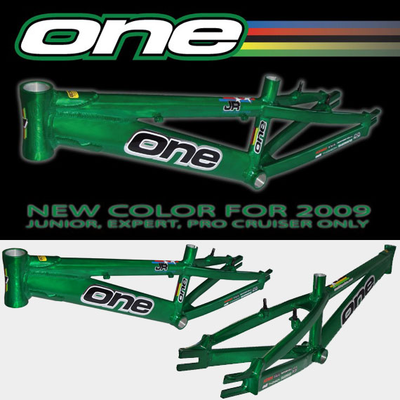 One Bicycles green frame