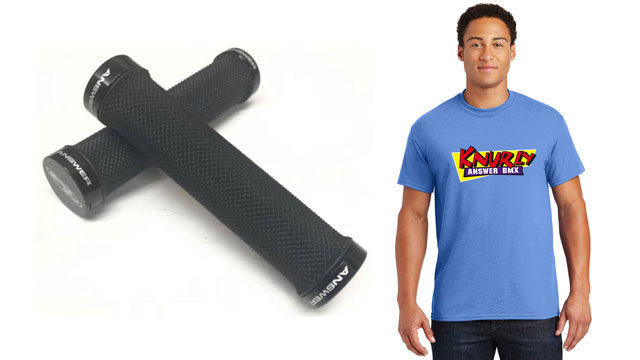 Answer BMX Knurly Grips and Tee